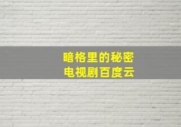 暗格里的秘密 电视剧百度云